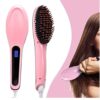 digital fast brush electric hair straightener