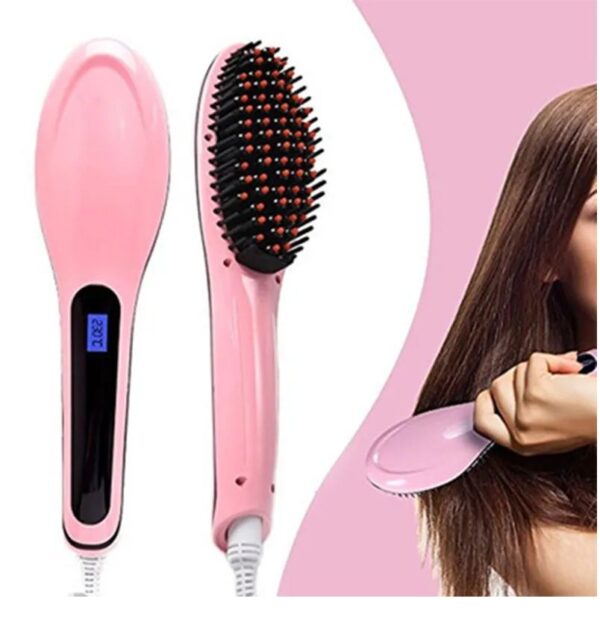 digital fast brush electric hair straightener
