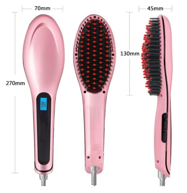 digital fast brush electric hair straightener