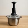 2.0 litre 4 blades premium quality meat and vegetable push chopper with stainless steel bowl