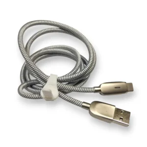 AURORA Zinc Alloy Type-C Cable – Smart Auto-Disconnect, 3A Fast Charging & Data Sync