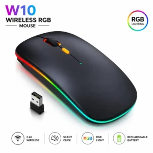 HP W10 Wireless RGB Rechargeable Mouse - 1