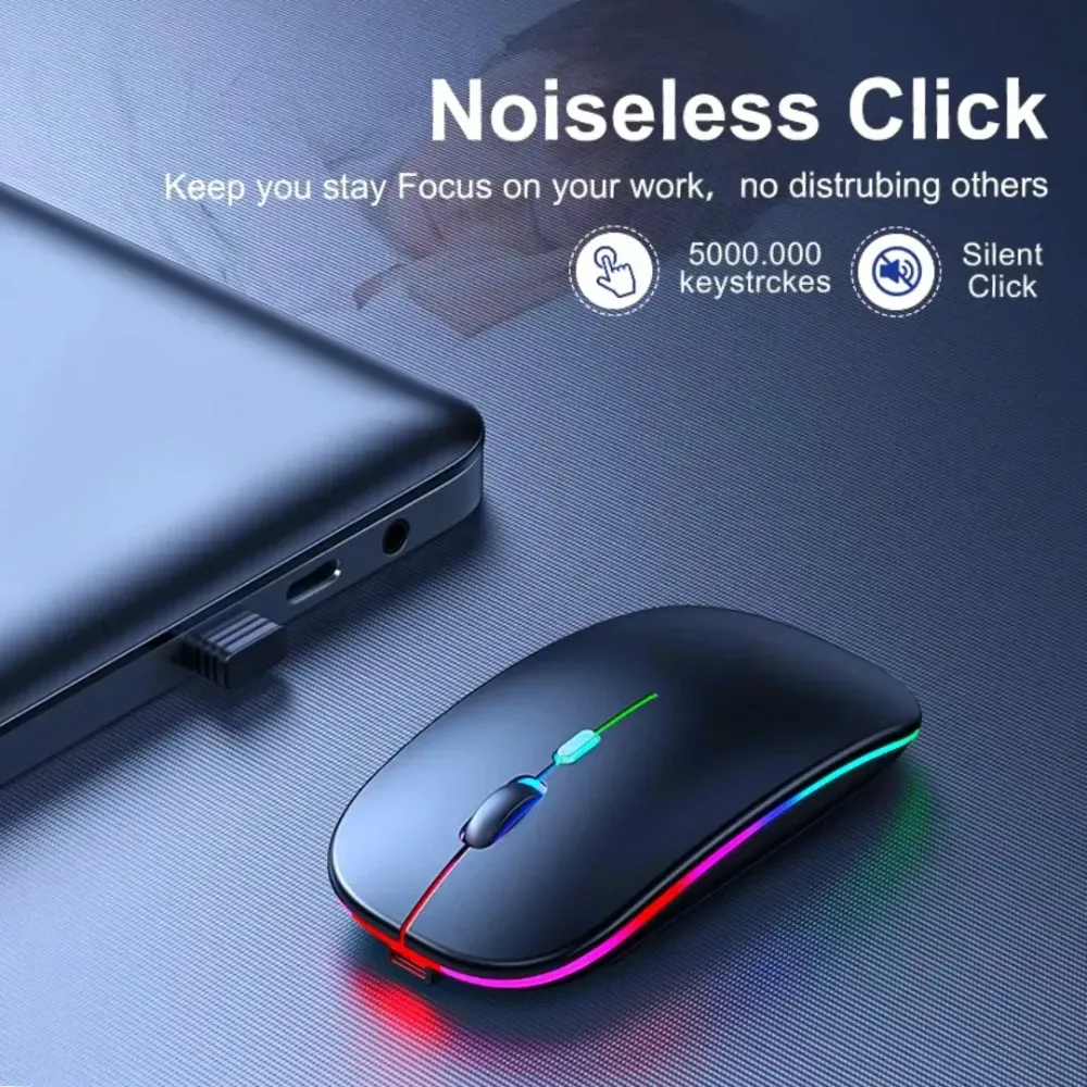HP W10 Wireless RGB Rechargeable Mouse - Image 2