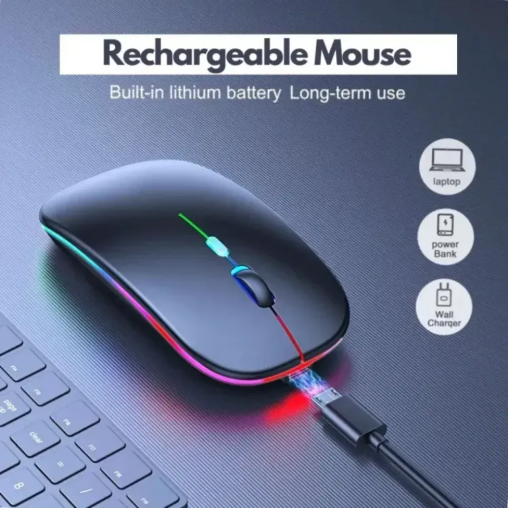 HP W10 Wireless RGB Rechargeable Mouse - Image 3