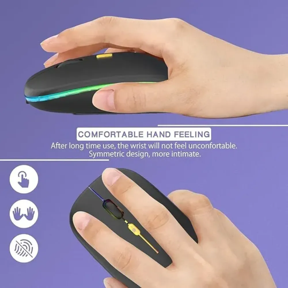 HP W10 Wireless RGB Rechargeable Mouse - Image 5